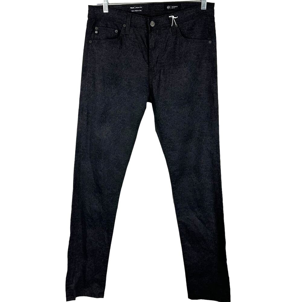 Adriano Goldschmied NWT Tellis Modern Slim Sueded Satin Men's 33 x 34 Ash Gray